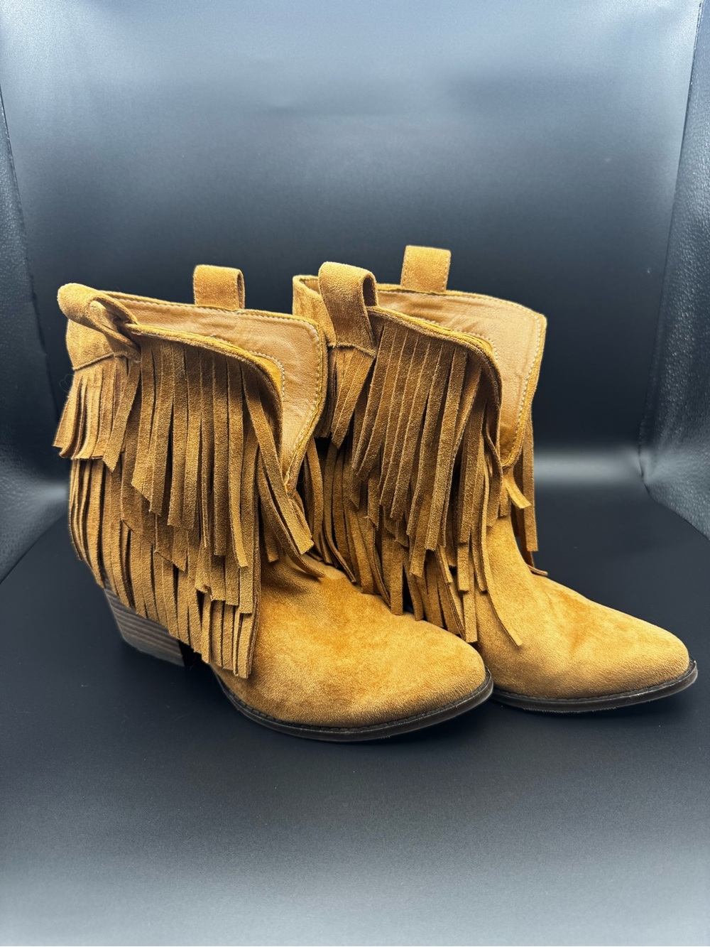 Coconuts by Matisse Suede Fringe Ankle Boots - Cognac